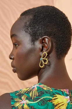 Ulla Johnson Hammer Chain Flower Stud