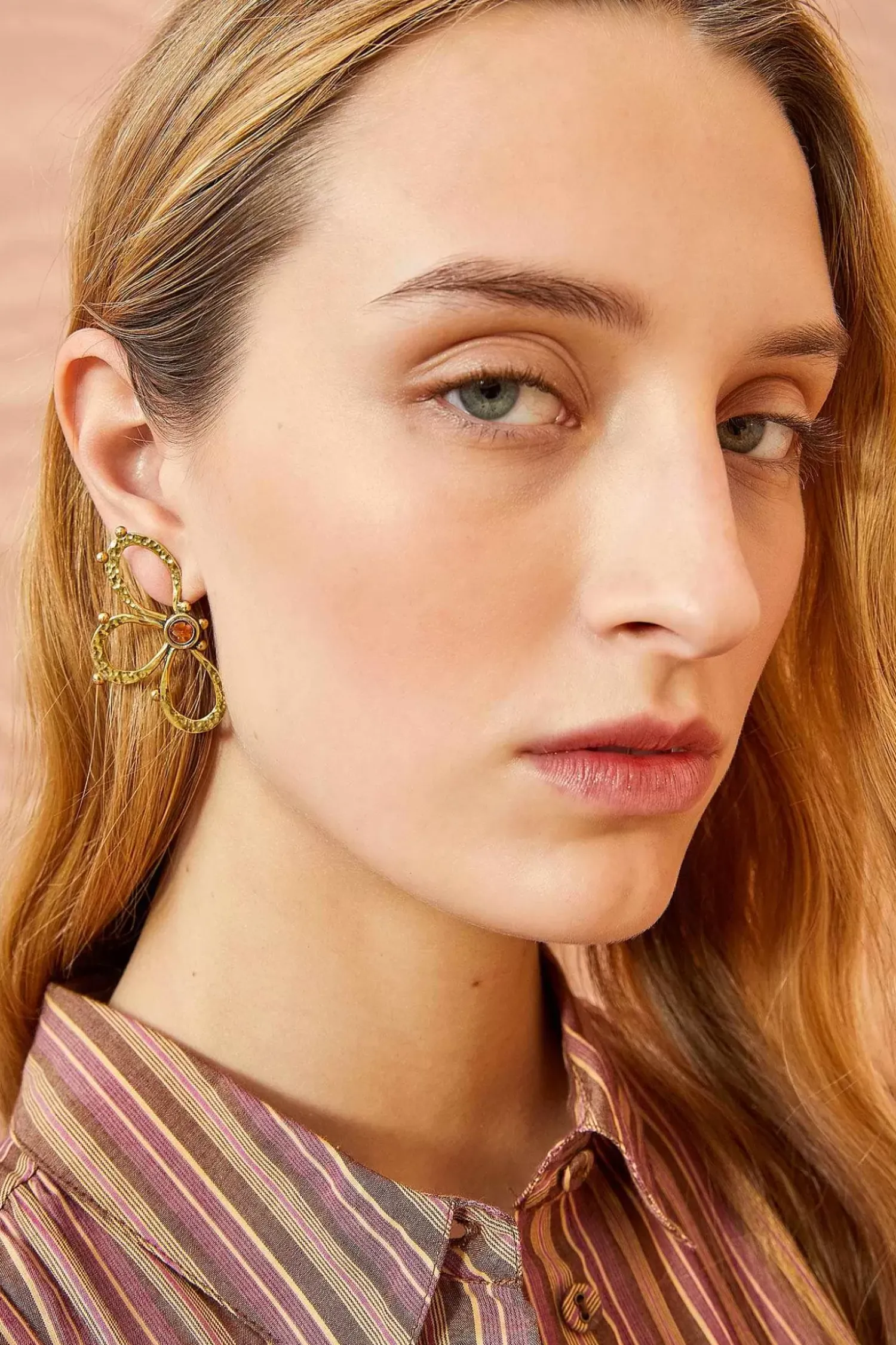 Ulla Johnson Hammer Chain Flower Stud