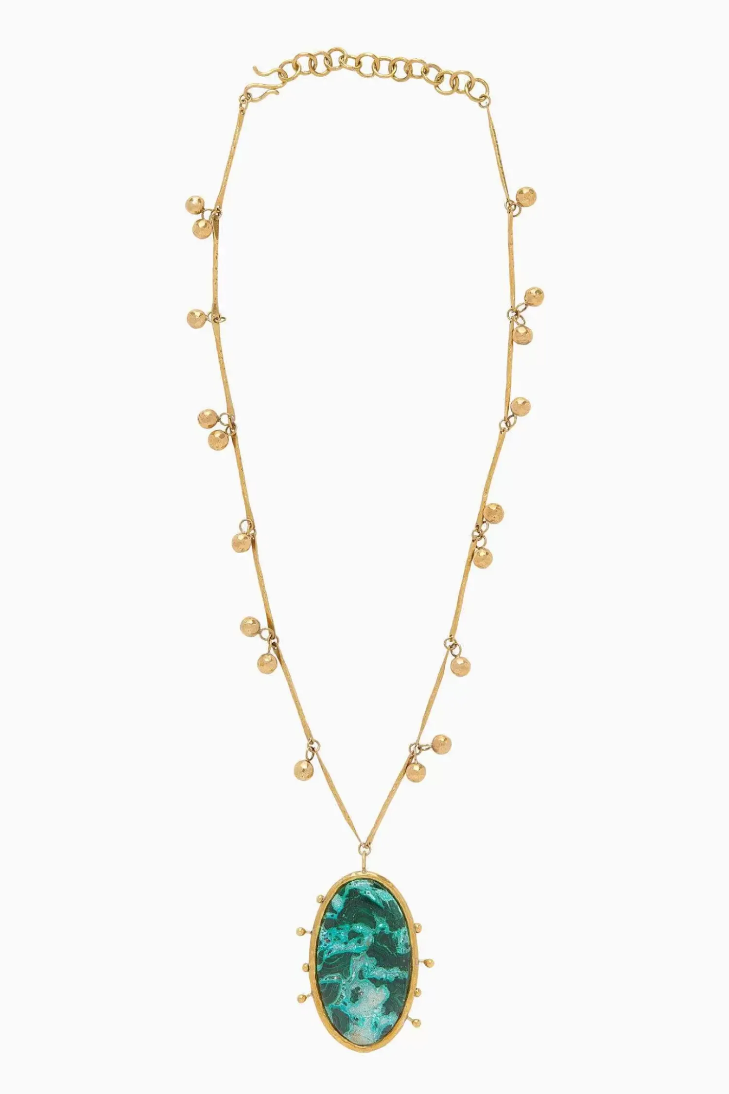 Ulla Johnson Hammered Chain Organic Stone Pendant