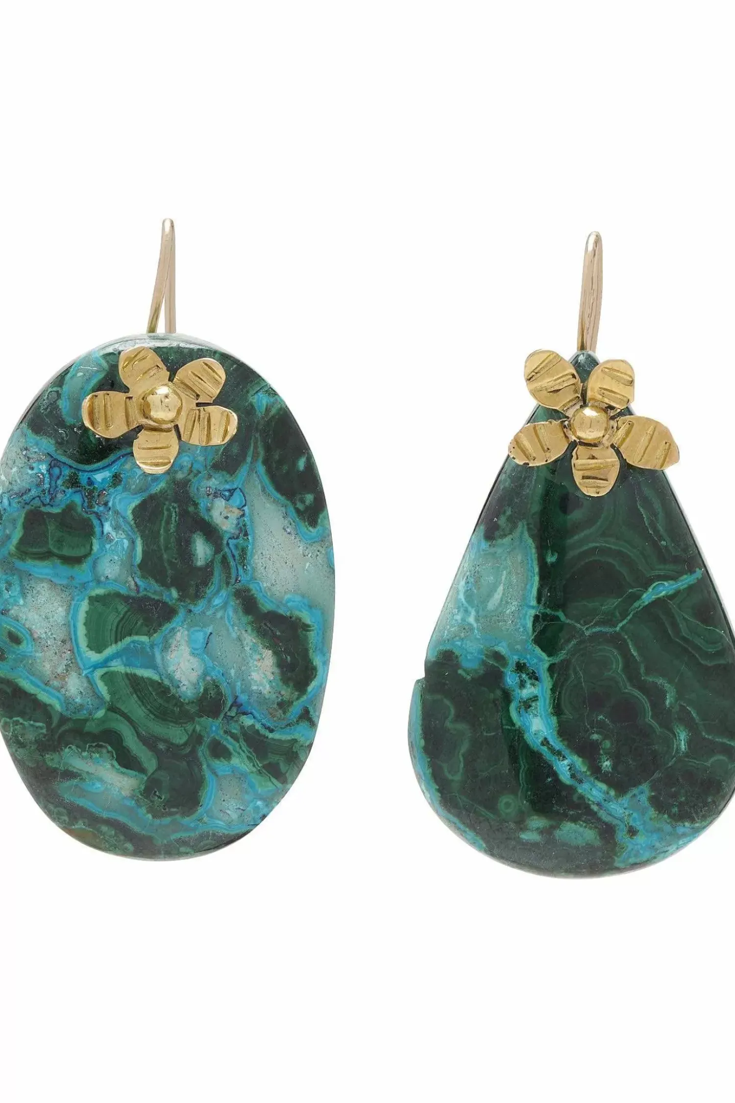 Ulla Johnson Hammered Chain Organic Stone Oredobber