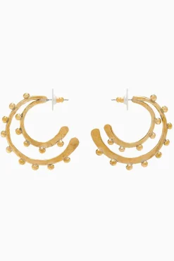 Ulla Johnson Hammered Textured Hoop Earring