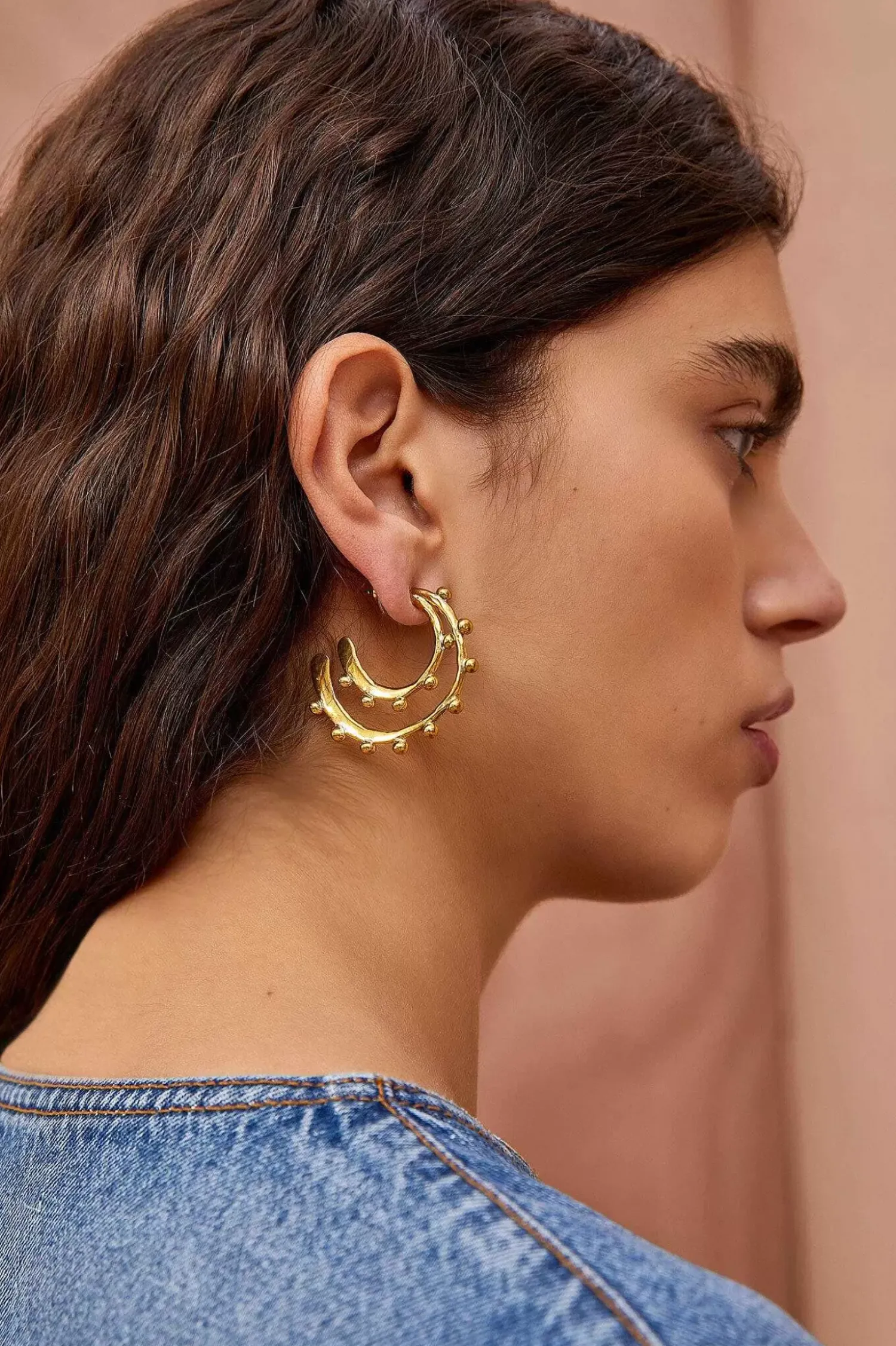 Ulla Johnson Hammered Textured Hoop Earring