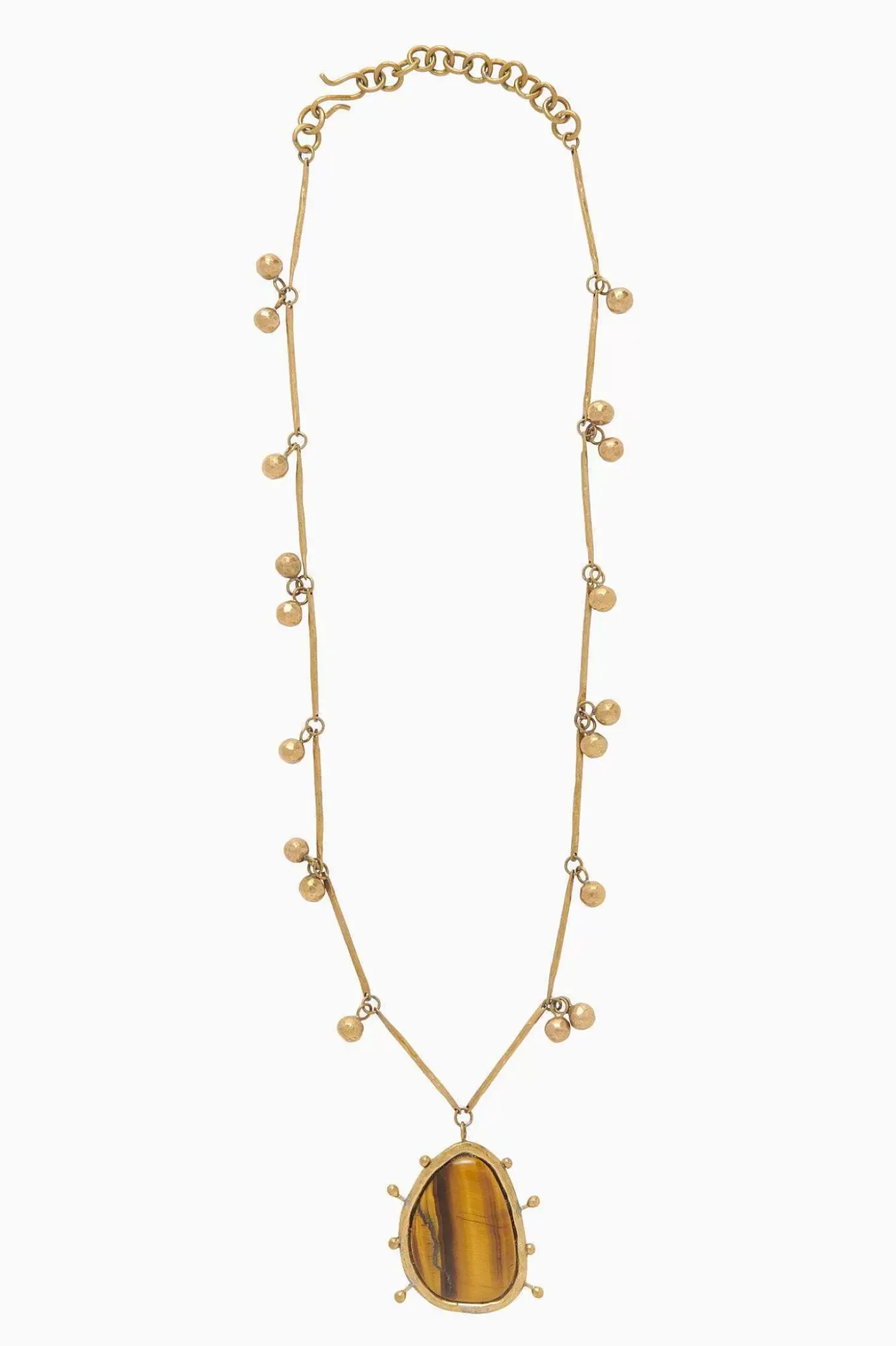 Ulla Johnson Hammered Textured Organic Stone Halskjede