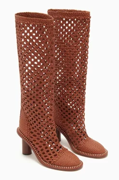 Ulla Johnson Hannah Woven Leather High Heel Boot