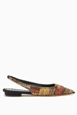 Ulla Johnson Isadora Utsmykket Slingback Flat