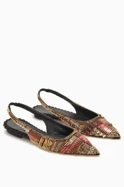 Ulla Johnson Isadora Utsmykket Slingback Flat