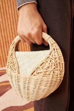 Ulla Johnson Sea Shell Wicker Bag