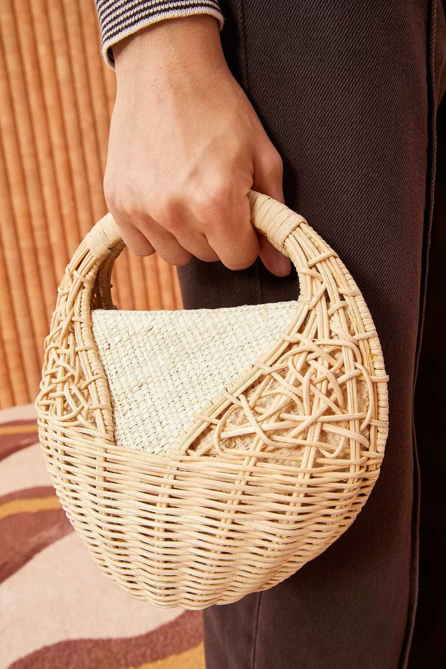 Ulla Johnson Sea Shell Wicker Bag
